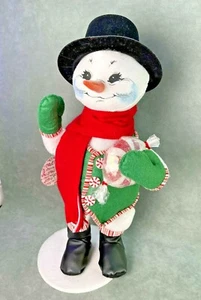 Annalee Christmas 2007 Snowman Peppermint Candy Mobility Doll 17.5” tall - Picture 1 of 12