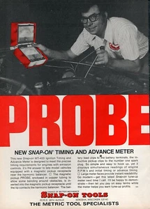 1975 Snap-On Tools Ignition Timing & Advance Meter MT455 Original Color Print Ad - Picture 1 of 1