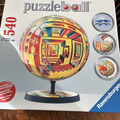 Ravensburger Metallic Puzzleball Globe Puzzle Ball 540 Pieces 22cm 3D - Image 1 of 4