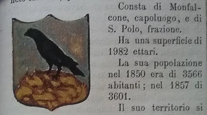 1800 ARALDICA STEMMA MONFALCONE GORIZIA CON TESTO - Imagen 1 de 1