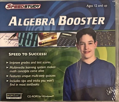 SpeedStudy Algebra Booster Pc New WIN10 8 7 XP Primes Percentages Quadratic More - Image 1 of 2
