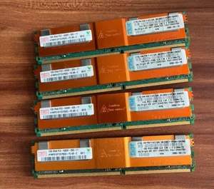 Lot of 4 Hynix 1GB 2Rx8 PC2-5300F hymp512f72cp8d3-y5 - Picture 1 of 2