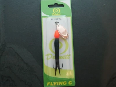 Dennett Flying C Spinner Köder für Lachs und Forelle mit VMC Drillinge - Bild 1 von 4