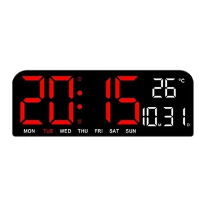 Reloj Despertador LED Fácil de Lectura 24x9cm con Niveles de Brillo Ajustables - Imagen 1 de 50