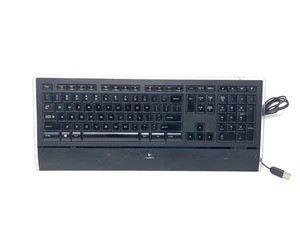 Logitech Illuminated Keyboard K740 Wired USB K740 Tested and Working - Picture 1 of 3