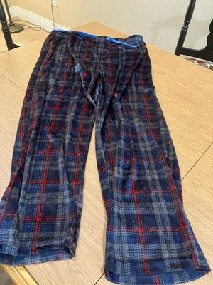 Columbia Lounge/Pijama/Pantalones para Dormir Talla XL Azul/Gris/Naranja Cuadros - Cordón Foto 1 de 4