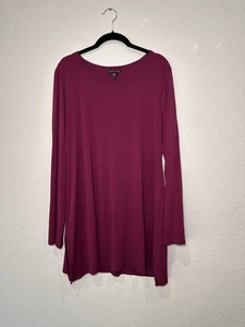 Eileen Fisher Langarmshirt Seide Rich Magenta Large - Bild 1 von 6