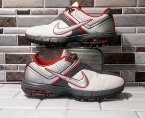 Nike Air Rival 2.5 Golf Shoes Cleats Men's Size 7.5 White Red Gray - #552082-102 - Picture 1 of 14