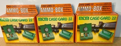 NUEVO Estuche MTM de Colección Gard Amo Bx 130 Rd 22 LR Rimfire Match SB-22 Juego de 3 Nuevo de Lote Antiguo Foto 1 de 4