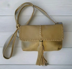 HOBO Bramble Moss Green Fringe Tassel Whip-Stitch 100% Leather Crossbody Purse - Picture 1 of 8