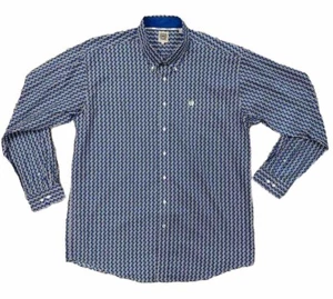 CINCH Button Shirt Langarm Herren XL Western Geo Print Blau MTW1105539 - Bild 1 von 11