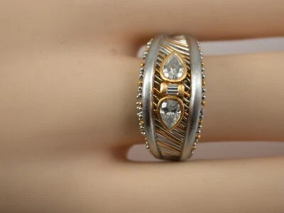 interessanter Designer Brillantring Platin 950 / Gold 750 Cadeaux - Bild 1 von 4