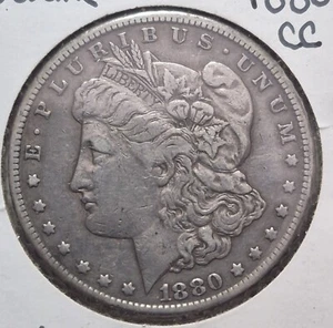 1880 CC Morgan Dollar - F - Fine AOEE - Picture 1 of 2
