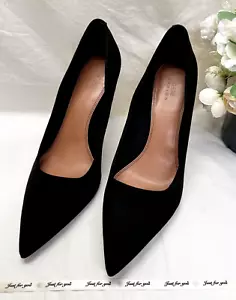 ASOS Brand Women's Black High Heels. UK Size 10. Faux Suede Contrasting Soles. - Picture 1 of 24