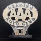 Vintage AAA READING AUTO CLUB PMF License Plate Topper RARE!!!