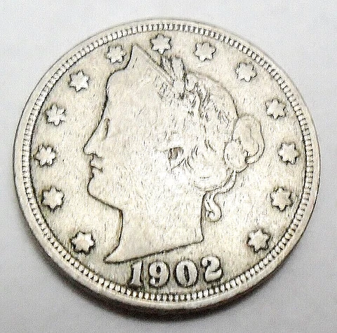1902 P LIBERTY HEAD "V" NICKEL  *AG OR BETTER*  **FREE SHIPPING** Cover