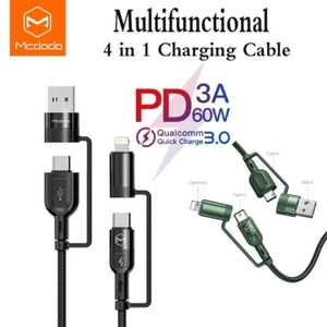 MCDODO 4 in 1 USB Type C To Type C To For iPhone PD USB Fast Charging Cable Cord - Picture 1 of 9