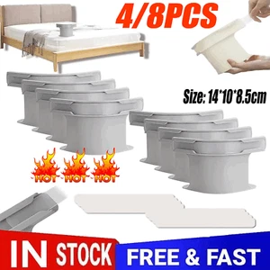 4/8PCS Lock Sheet Holders Keep Sheets Tight Heavy Duty Straps Fit All Mattresses - Picture 1 of 18