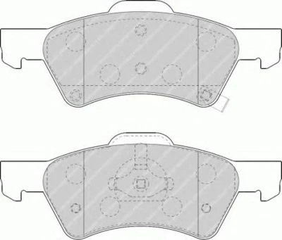Kit Pastiglie Freni ANTERIORI Ferodo CHRYSLER VOYAGER IV '00-'08 3.3 128 KW - Immagine 1 di 2