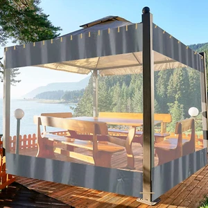Cortina Vinilo Transparente Exterior Cortinas Transparentes Lona Impermeable con Ojales - Imagen 1 de 43