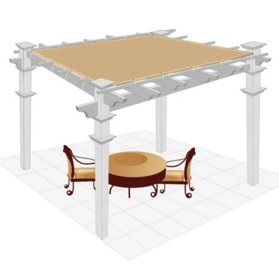 Shatex 90% UV Resistant Fabric Shade Panel With Grommets Garden Sunblock 6ftx8ft