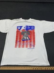 Vintage Let Freedom Ring Single Stitch T Shirt National Federation Of Blind L - Picture 1 of 10