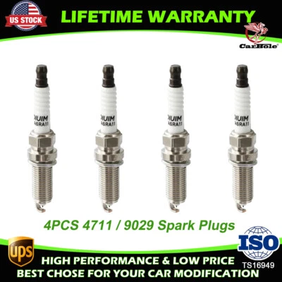Bujía de iridio 4 piezas para Nissan Versa Renault Peugeot Mazda 4711 IXEH20TT L4 Foto 1 de 4