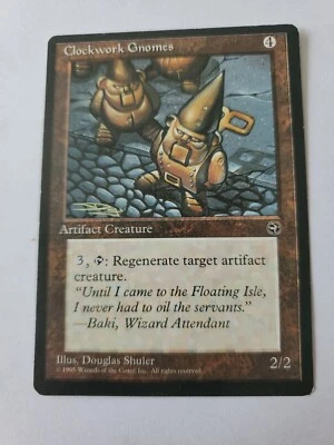 MTG Magic The Gathering Card Clockwork Gnomes Artifact Creature Homelands 1995 - Image 1 of 2