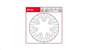 Harley Davidson FLHT 1584 2008 TRW Brake Disc Fixed Round MST508 - Imagen 1 de 1