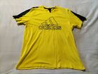 ADIDAS T SHIRT SIZE XL YELLOW LOGO SPELLOUT TOP USED GOOD CONDITION (6)