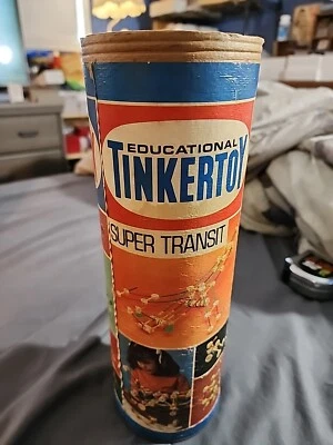 Ingeniero Gigante Tinkertoy Original De Colección Con Piezas Nº 146 y Lata Sin Tapa Foto 1 de 4