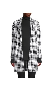 TTAHARI Women’s Houndstooth Classic Notch Collar Cardigan Size XL BRAND NEW TAGS - Picture 1 of 9