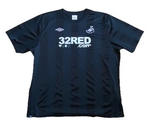 SWANSEA CITY SHIRT 2010 2011 Umbro Black 3XL Swansea Away Football Jersey 32Red - Picture 1 of 12