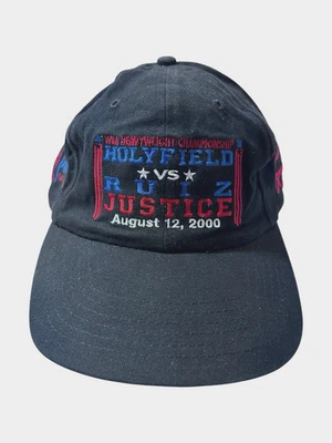 De colección 2000 Evander Holyfield vs. Ruiz Sombrero Negro Boxeo París Vegas Nuevo Sin Etiquetas Nuevo Foto 1 de 4