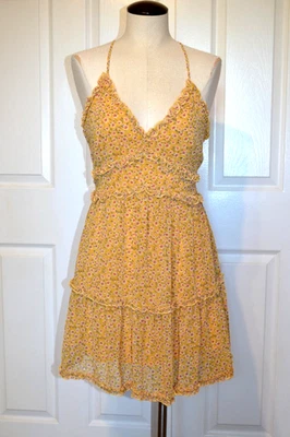 Vestido para mujer Trixx Clothing Co sin mangas talla L amarillo floral Foto 1 de 4