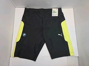 TALLA GRANDE PUMA x BMW Motorsports Ajuste Apretado Elastizado Yoga Bicicleta Corta Negro/Amarillo - Imagen 1 de 8