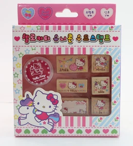 Sanrio 2015 Hello Kitty Sweet Dreams Korean Mini Rubber Stamp Set - Picture 1 of 9