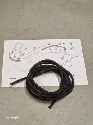 Original BMW 5 E39 Pierburg 1 Meter Unterdruckschlauch Schwarz  3.5X2 M54 Motor - Bild 1 von 4