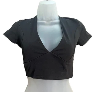 Black Lace Back Short Sleeve EQ Shirt Size Small - Picture 1 of 9