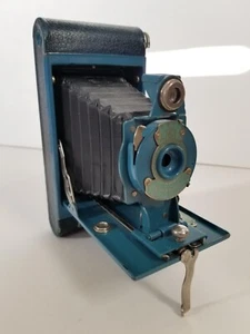 Antique Kodak Ranbow Hawk-Eye No.2 Folding Model B in Blue. Very good. Must see! - Picture 1 of 13