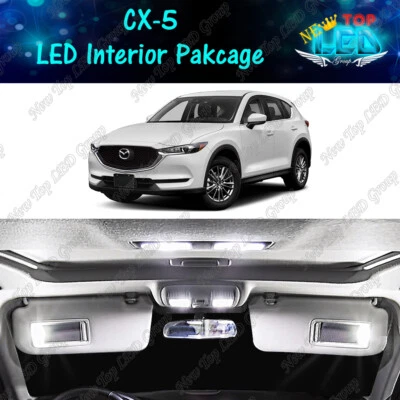 11x White LED Lights Interior Package Kit for 2013 - 2020 2021 Mazda CX-5 CX5 - Image 1 of 4