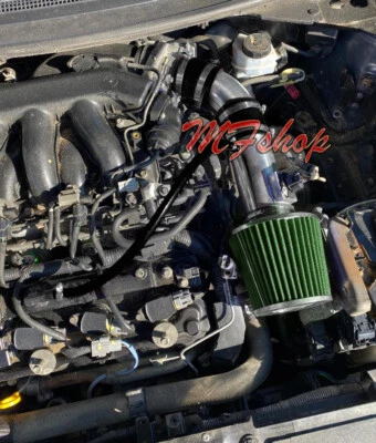 Kit de sistema de admisión de aire negro verde para Nissan Altima 2007-2012 3,5 L V6 + filtro Foto 1 de 2