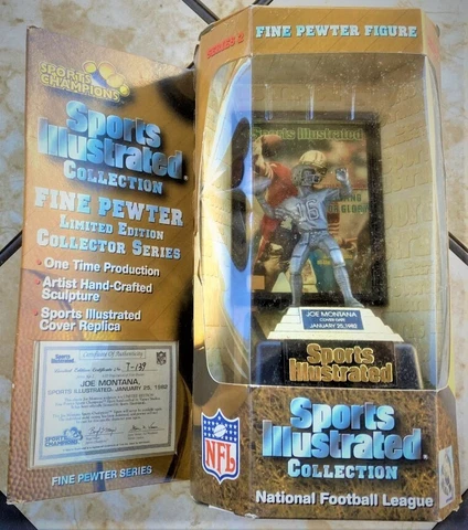 Sports Illustrated Collection Fine Pewter Figure - Joe Montana 49ers Cover