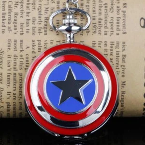 Trend Famous Character Black Quartz Pocket Watch Necklace Roman Numerals Chain - Picture 1 of 39