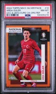 Arda Guler - 2024 Topps NSCC Silver Pack UEFA EURO 24 ORANGE /25 PSA 8 - Picture 1 of 2