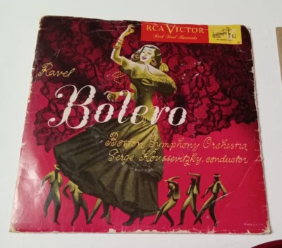 Ravel "BOLERO" Red Vinyl 45 RPM RCA Boston Symphony Orchestra Parts 3 & 4 ONLY - Image 1 of 4
