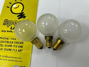 3 X GOLFBALL 240V 7W SES E14 OPAL 45MM INCANDESCENT DIMMABLE - Picture 1 of 1