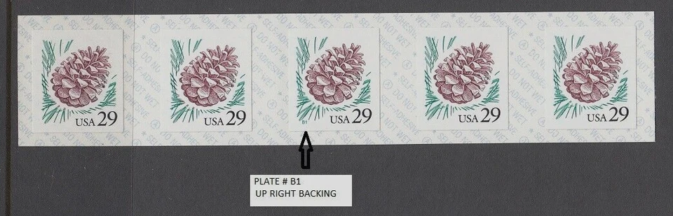 USA PNC SC# 2491 CONE 29c. S.A.  SPACE MNH PL# B1 UP RIGHT BACKING - Image 1 of 1