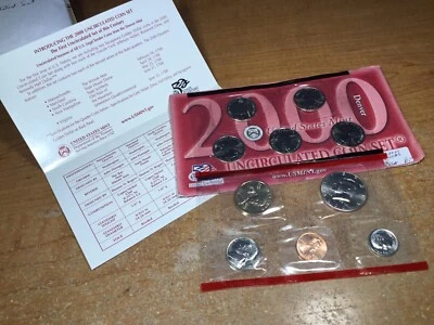 2000 D US Uncirculated Mint Set with OGP  COA & 10 Coin Set 122021 21e - Image 1 of 3