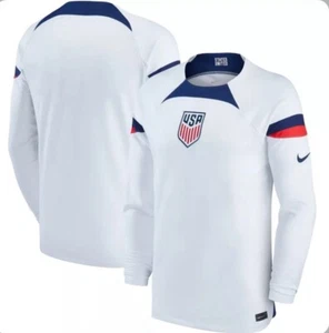 Nike USA Fußball USMNT Herren Medium Trikot Langarm weiß Home Neu mit Etikett $ 110 Neu - Bild 1 von 2